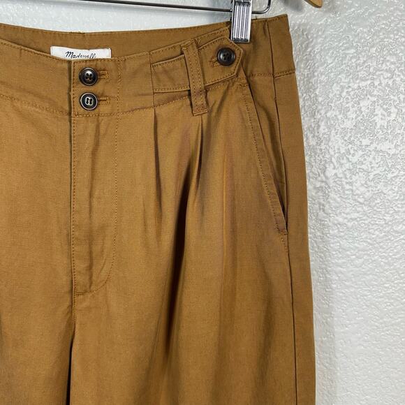 Madewell Womens The Harlow Wide Leg Trouser Pant in Acorn Size 6 - Picture 6 of 13